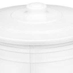 Lixeira 30 litros branca tambor lata de lixo aço galvanizado - 5