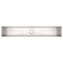 Canal Organizador em Aço Inox Tramontina para Sobrepor com Acabamento Scotch Brite 105x18 cm REF: 94 - 1