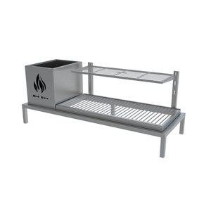 Parrilla para Alvenaria 89x34 - Firebox + 1 Grelha Uruguaia