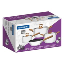 Jogo de Panelas Tramontina Brava Antiaderente 4 Peças em Aço Inox com Fundo Triplo - 2