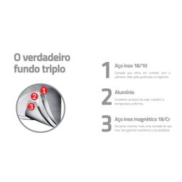 Jogo de Panelas Tramontina Brava Antiaderente 4 Peças em Aço Inox com Fundo Triplo - 6