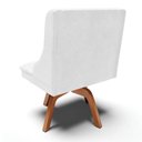Ver imagem 7 de Kit 10 Cadeiras Estofadas Base Giratória de Madeira Lia Sintético Premium Branco - Ibiza