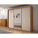 Ver imagem 1 de Guarda-roupa Paradizzo Gold com Espelho 3 Portas e 6 Gavetas