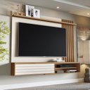 Ver imagem 6 de Painel Ripado para TV até 72 Polegadas com Rack Suspenso com 1 Porta Munique