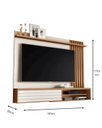 Ver imagem 3 de Painel Ripado para TV até 72 Polegadas com Rack Suspenso com 1 Porta Munique
