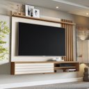 Ver imagem 6 de Painel Ripado para TV até 72 Polegadas com Rack Suspenso com 1 Porta Munique