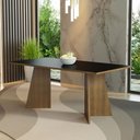 Ver imagem 5 de Mesa de Jantar Retangular com Tampo de Madeira Rustic-preto 5388 Madesa