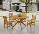 Ver imagem 3 de Conj Mesa Julia C/ 4 Cadeiras Madeira Maciça Eucalipto