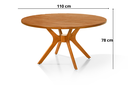 Ver imagem 2 de Conj Mesa Julia C/ 4 Cadeiras Madeira Maciça Eucalipto