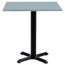 Ver imagem 1 de Mesa Ômega Ferro Preto 74 Cm (alt) Base em X Tampo Mdp Quadrado 70 Cm (larg) X 2,50 Cm (alt) Cinza