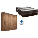 Ver imagem 1 de Cama Box Casal + Colchão Light Ortobom + Guarda Roupa Master 8.6 Atacama