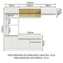 Ver imagem 4 de Armário de Cozinha Completa 270cm Branco Glamy Madesa 11