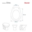 Ver imagem 2 de Assento Sanitário Laqueado Soft Close Aries Bege Claro para vaso Eternit
