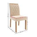 Ver imagem 4 de Mesa de Jantar Valentina Mdf com 4 Cadeiras Estofadas Suede Nude Molci