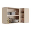 Ver imagem 4 de Armário Cozinha Aéreo de Canto com 1 Porta e 3 Nichos 90cm Flex Milano Multimóveis MP2325 Vanilla