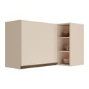 Ver imagem 1 de Armário Cozinha Aéreo de Canto com 1 Porta e 3 Nichos 90cm Flex Milano Multimóveis MP2325 Vanilla