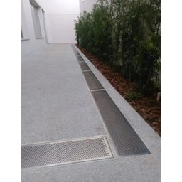 Grelha Ralo Linear Perfurada Em Inox 10x100cm Água Pluvial - 2
