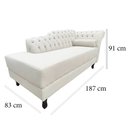 Ver mais imagens de Recamier Decorativo Divã Styllus Lado Esquerdo Bouclé Marfim
