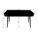 Ver imagem 5 de Escrivaninha 3 Gavetas Mesa de Escritório Pés Palito Madeira MDF Peroba do Campo 78x120x50cm - Azul