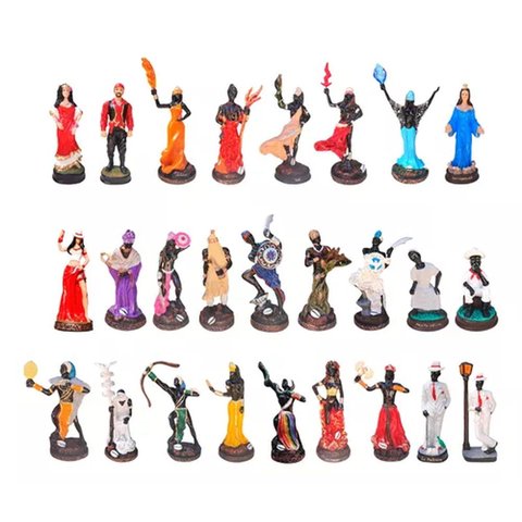 26 Imagens Estatuetas em Resina de Orixás da Umbanda 15 Cm