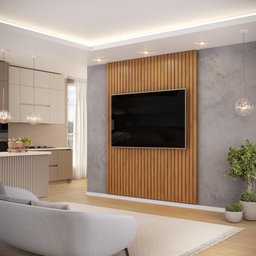 Painel para Tv até 65 Polegadas Ripado Dj Móveis Trento 183 Freijó - 3