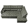 Sofá de Canto Retrátil e Reclinável com Molas Cama Inbox Platinum 3,40x2,36 Tecido Suede Cinza - 6