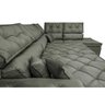 Sofá de Canto Retrátil e Reclinável com Molas Cama Inbox Platinum 3,40x2,36 Tecido Suede Cinza - 5