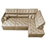 Sofá de Canto Retrátil e Reclinável com Molas Cama Inbox Platinum 3,40x2,36 Tecido Suede Bege - 6