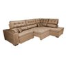 Sofá de Canto Retrátil e Reclinável com Molas Cama Inbox Platinum 3,40x2,36 Tecido Suede Castor - 8
