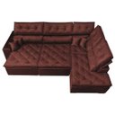 Ver imagem 6 de Sofá de Canto Retrátil e Reclinável com Molas Cama Inbox Platinum 3,40x2,36 Tecido Suede Vinho