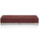 Ver imagem 3 de Puff Decorativo Sala de Estar Bali W01 Pés Palito 170x60cm Linho Bordô - Lyam Decor