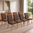 Ver imagem 1 de Conjunto 8 Cadeiras para Sala de Jantar Luisa
