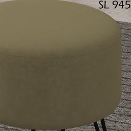 Puff Puf Para Sala Pes Metal Small Veludo SL 945 Peer - 5