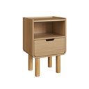 Ver imagem 1 de Mesa de Cabeceira 40cm 1 Gaveta Orgânica Pé Madeira Aura Artesano | Hanover - Artesano Home