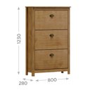 Ver imagem 4 de Sapateira Madeira Maciça Rústica Branca ou Marrom Grande:freijo