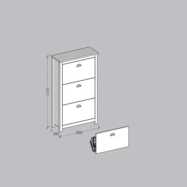 Ver imagem 3 de Sapateira Madeira Maciça Rústica Branca ou Marrom Grande:freijo