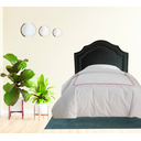 Ver imagem 2 de Cabeceira Solteiro Cama Box Veludo Preto Dupla Tacha Prata