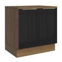 Ver imagem 1 de Balcão de Cozinha 80 cm 2 Portas Rustic/Preto Lux Madesa