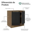 Ver imagem 3 de Balcão de Cozinha 80 cm 2 Portas Rustic/Preto Lux Madesa