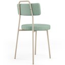 Ver imagem 5 de Kit 06 Cadeiras Decorativa Estofada para Sala de Jantar Barcelona Arena L02 Linho Verde Menta - Lyam