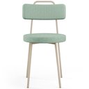 Ver imagem 3 de Kit 06 Cadeiras Decorativa Estofada para Sala de Jantar Barcelona Arena L02 Linho Verde Menta - Lyam