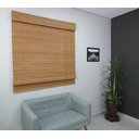 Ver imagem 1 de Persiana Romana Bambu Block 160larg X 160alt Natural - Pronta para Instalar