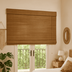 Persiana Romana Bambu Block 120larg X 220alt Natural