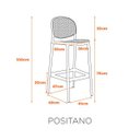 Ver imagem 2 de Banqueta Alta Moderna com Telinha Positano Fratini