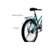 Bicicleta Infantil Feminina Aro 20 Com Garupa Tipo Ceci Para Passeio CH Bike Azul - 5