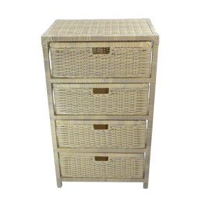 Gaveteiro Tradicional 4 Gavetas 41x30x72cm Junco
