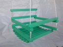 Ver imagem 2 de Balanço Gangorra Infantil Madeira 35x35 Verde Suporta 80 Kg