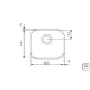 Ver imagem 3 de Cuba de Embutir Tramontina Lavínia 40 Bl Acetinado 40x34 Cm Aço Inox