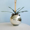 Ver imagem 2 de Arranjo de Orquídea Artificial Branca no Vaso Espelhado Pequeno |linha Permanente Formosinha