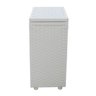 Cesto de Roupa em Fita 26x34x57cm com Rodas Branco - 2